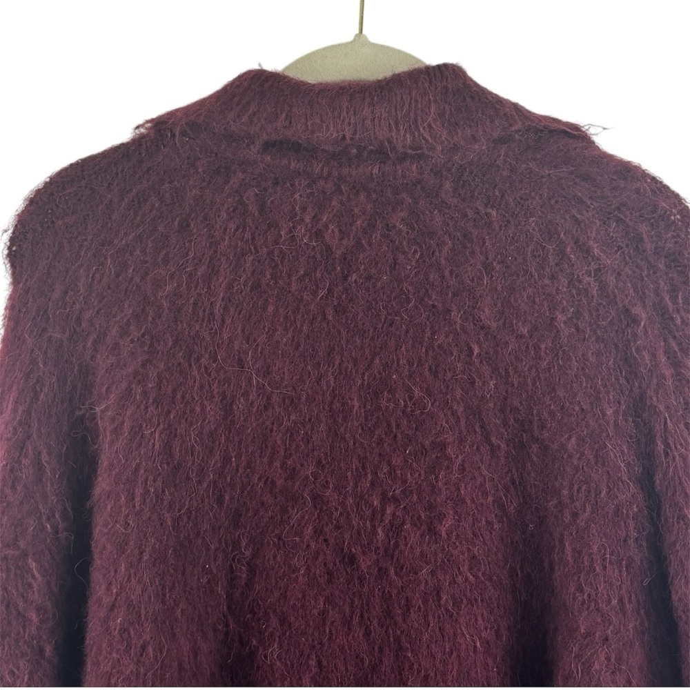 Madewell Brushed Polo Sweater in Heather Currant Size S Soft & Cozy Holiday - Picture 7 of 12